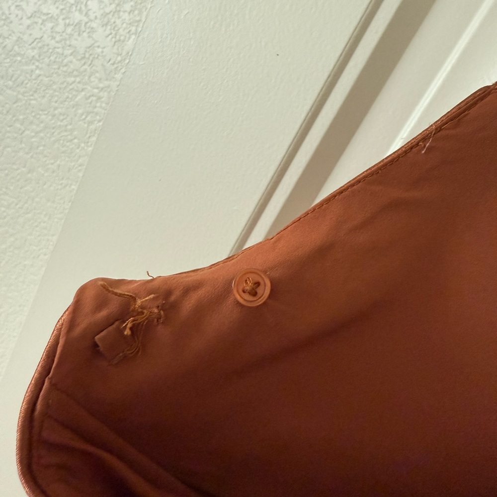 Mia Convertible Shiny Satin Rust Bridesmaid Dress Size XL - Picture 7 of 7